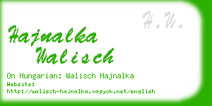 hajnalka walisch business card